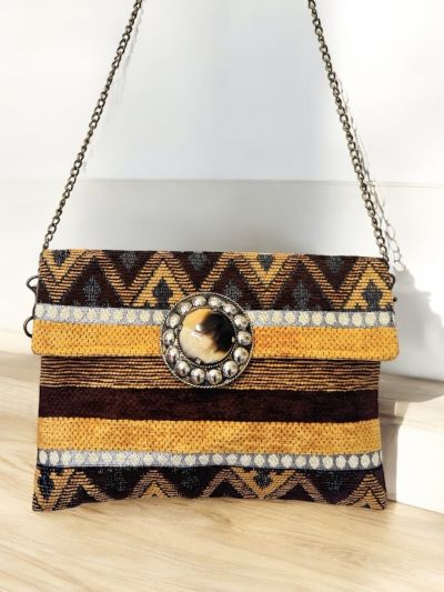 Pochette con doppia chiusura