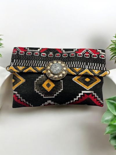 Pochette con doppia chiusura