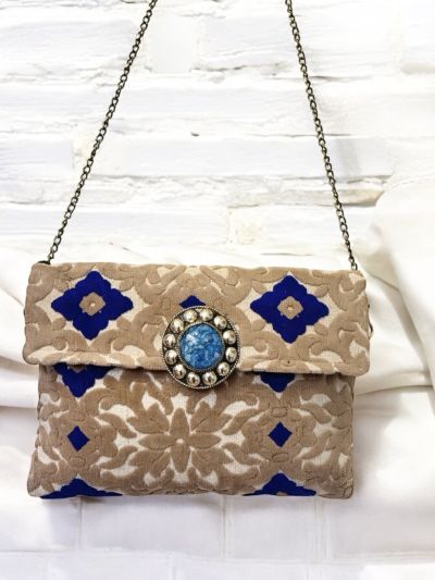 Pochette con doppia chiusura