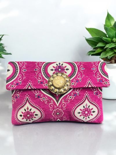 Pochette con doppia chiusura