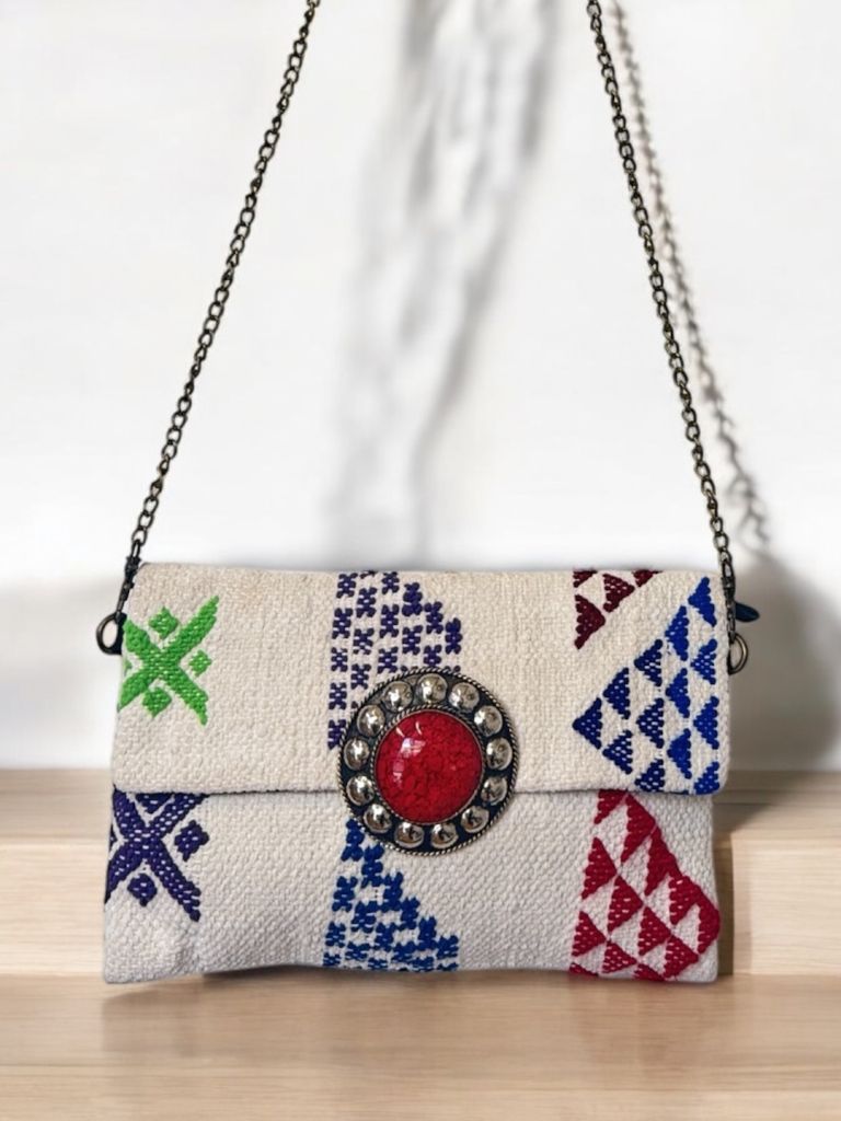 Pochette con doppia chiusura