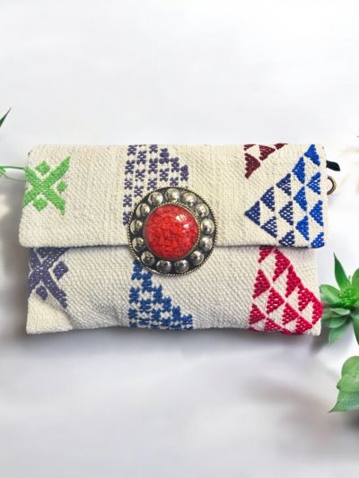 Pochette con doppia chiusura