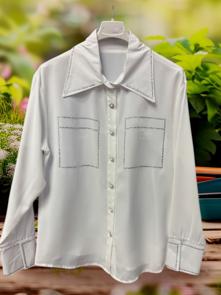 CAMICIA CON STRASS