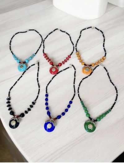 COLLANA VINTAGE VARI COLORI