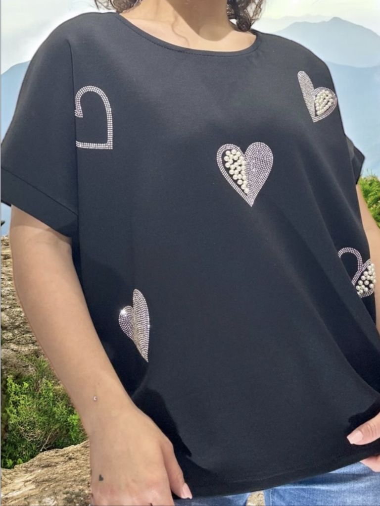 MAGLIA PERLE E STRASS