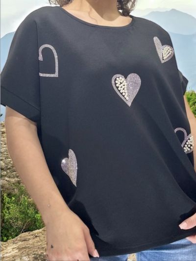 MAGLIA PERLE E STRASS
