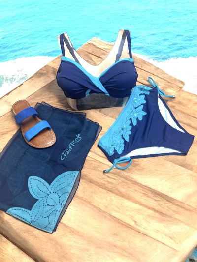 BIKINI PORTROSE CON COPPE+PAREO