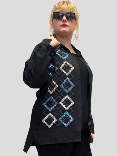 Camicia con paillettes