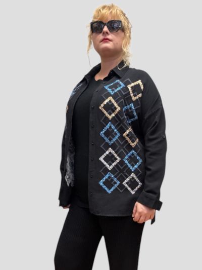 Camicia con paillettes
