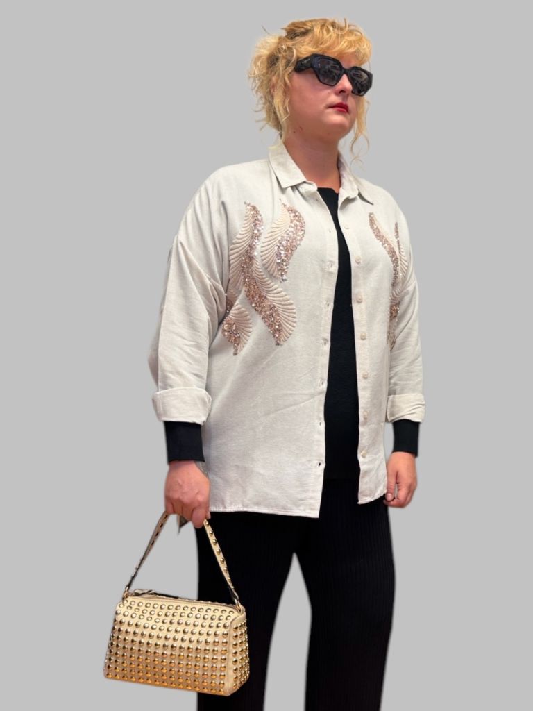 Camicia con paillettes
