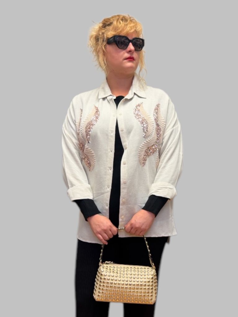 Camicia con paillettes