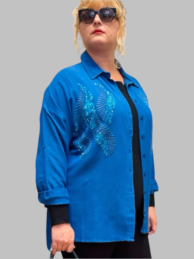 Camicia con paillettes