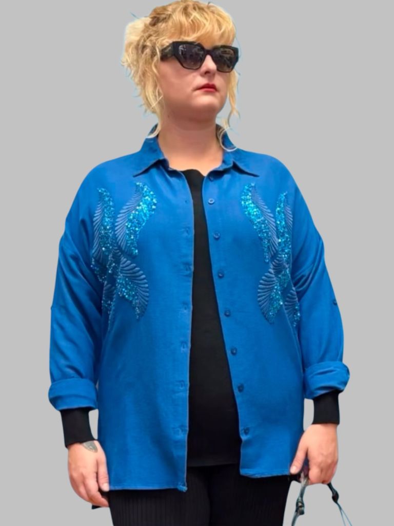 Camicia con paillettes
