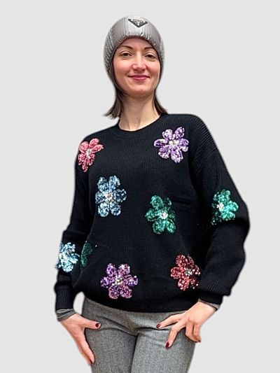 Maglia con paillettes